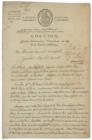 Lot #292 Napoleon Signed Document - Image 1