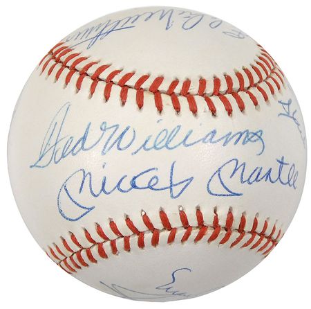 Lot #1180 Baseball: 500 Home Run Club Baseball - Image 1