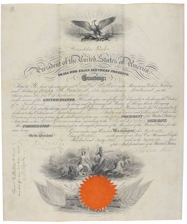 Lot #24 Franklin Pierce Signed Document
