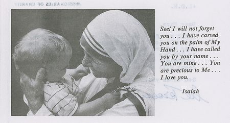 Lot #411 Mother Teresa: ?Let us be carriers of God?s love to the lonely, the unwanted, the ones who are rejected by their own? - Image 2