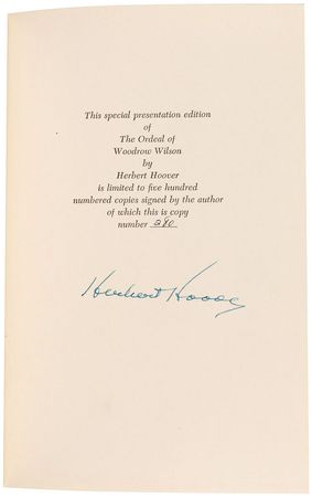 Lot #134 Herbert Hoover Book - Image 1