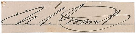 Lot #33 U. S. Grant Signature