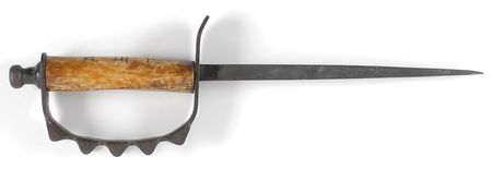 Lot #495 World War I Trench Knife: Savage-looking bone-handled trench knife - Image 1