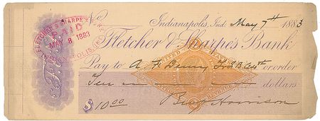 Lot #45 Benjamin Harrison Checks - Image 2