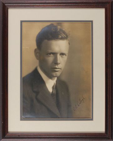 Lot #519 Charles Lindbergh: Harris and Ewing’s magnificent exclusive oversized portrait of Lindbergh after his 1927 transatlantic flight - Image 1