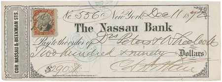 Lot #39 Chester A. Arthur: Choice signed and