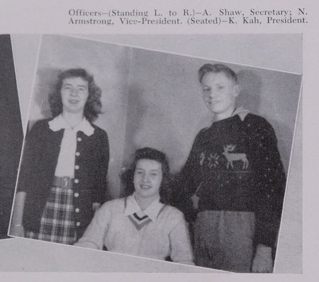Lot #534 Neil Armstrong: Very early Armstrong signature in a rare 1947 Wapakoneta yearbook - Image 5