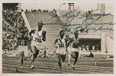 Lot #1208 Jesse Owens Signed Photograph - Image 1