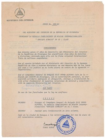 Lot #186 Fidel Castro Typed Letter Signed - Image 1