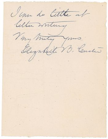 Lot #453 Elizabeth B. Custer Handwritten Letter Signed - Image 2