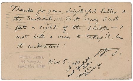 Lot #248 William James Handwritten Letter Signed - Image 1