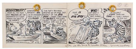 Lot #686 Walt Kelly: Personally revised Pogo strip sent to the character?s boat?s namesake - Image 1