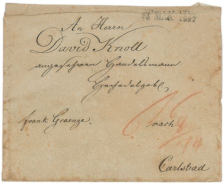 Lot #734 Johann Wolfgang von Goethe: Addressed to a dealer for one of Goethe’s greatest hobbies—rock collecting - Image 1