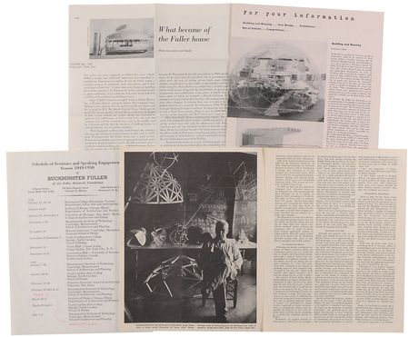 Lot #733 Buckminster Fuller: Fuller reports on the progress of his iconic Dymaxion House - Image 3