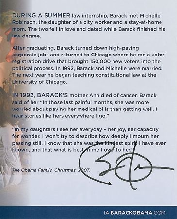 Lot #157 Barack Obama Program - Image 1