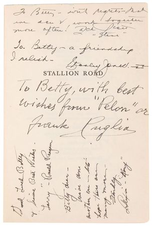Lot #144 Ronald Reagan: Reagan and fellow Stallion Road cast members - Image 1