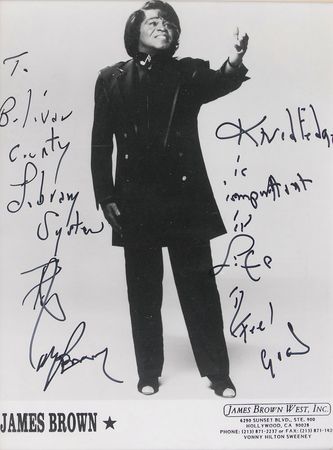 Lot #962 James Brown Signed Photograph - Image 1