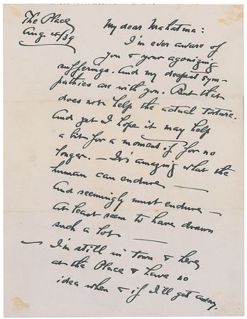 Lot #659 Alfred Stieglitz: ?It?s amazing what the human can endure?and seemingly must endure? - Image 1