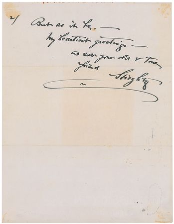 Lot #659 Alfred Stieglitz: ?It?s amazing what the human can endure?and seemingly must endure? - Image 2
