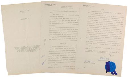 Lot #187 Fidel Castro: Just four days after taking office, Castro issues authorization to pay “Rebel Army expenses such as transportation, subsistence, materials, supplies, and maintenance services” - Image 1