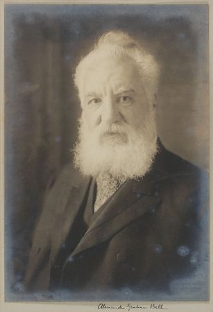 Lot #170 Alexander Graham Bell: Excessively rare Harris & Ewing portrait of the telephone?s inventor - Image 1