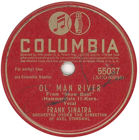 Lot #926 Frank Sinatra: Early Sinatra signature on ?Ol? Man River? - Image 2