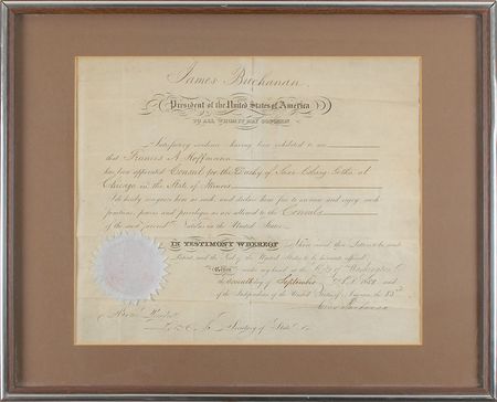Lot #26 James Buchanan Signed Document
