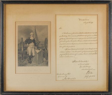 Lot #469 Henry Knox: Under the instruction of President Washington, Knox seeks help from Josiah Bartlett to end the Citizen Genet Affair - Image 1