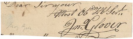 Lot #432 American Revolution: John Glover Signature - Image 1