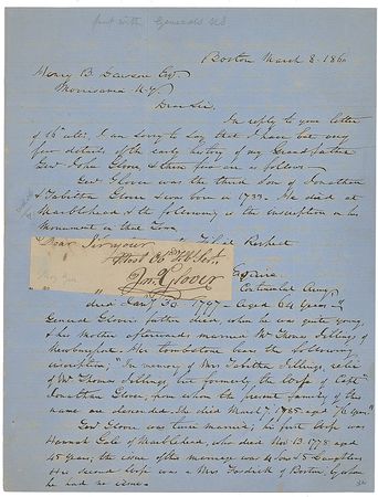 Lot #432 American Revolution: John Glover Signature - Image 2
