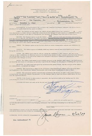 Lot #1191 Joe Frazier: Frazier manages his son?s boxing career - Image 1
