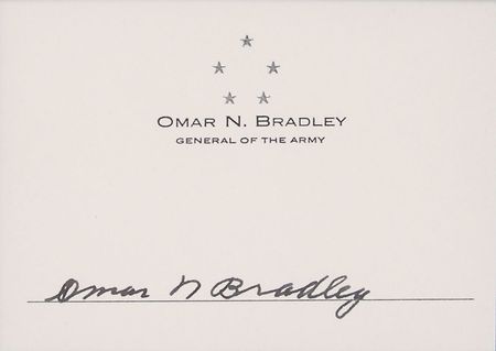 Lot #447 Omar Bradley Signature - Image 2
