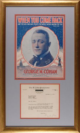 Lot #888 George M. Cohan: “I am giving your thoughts on ‘The Song and Dance Man’ a lot of consideration” - Image 1