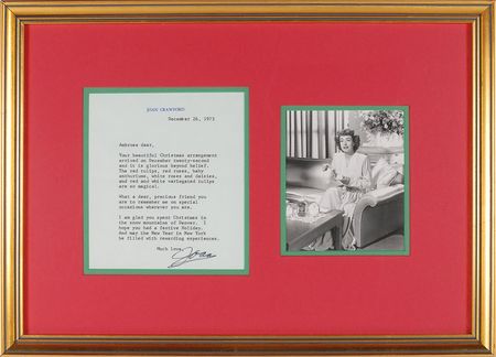 Lot #1115 Joan Crawford Typed Letter Signed - Image 1