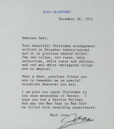 Lot #1115 Joan Crawford Typed Letter Signed - Image 2