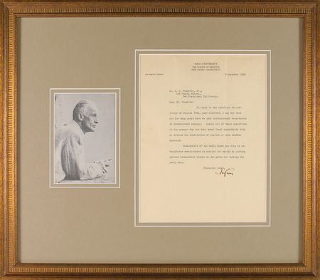 Lot #197 Harvey Cushing: “Not for many years have we usedintratracheal anaesthesia in intracranial surgery” - Image 1