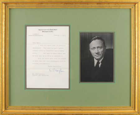 Lot #345 Supreme Court: William O. Douglas Typed Letter Signed - Image 1