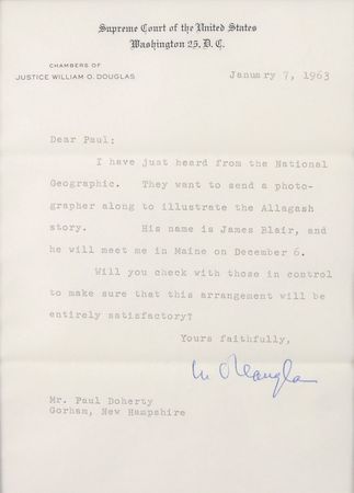 Lot #345 Supreme Court: William O. Douglas Typed Letter Signed - Image 2