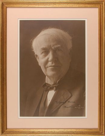 Lot #219 Thomas Edison: Splendid oversized Edison portrait - Image 1