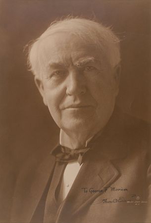 Lot #219 Thomas Edison: Splendid oversized Edison portrait - Image 2
