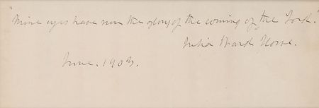 Lot #743 Julia Ward Howe: ?Mine eyes have seen the glory of the coming of the Lord? - Image 2