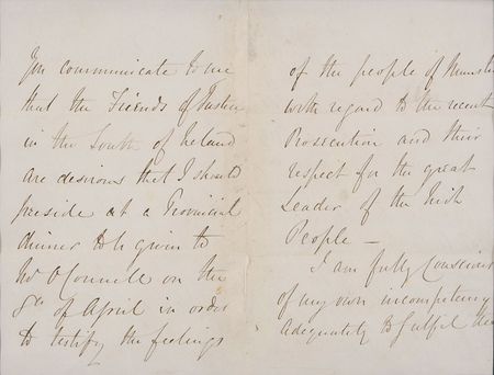 Lot #302 William Smith O'Brien: “The feelings of the people of Munster with regard to the recent Prosecution and their respect for the great Leader of the Irish people” - Image 3
