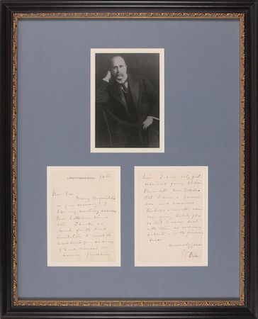 Lot #307 William Osler: On treating clergy: ?I never deal with them as ordinary patients?in the financial sense? - Image 1