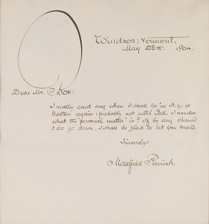 Lot #637 Maxfield Parrish Handwritten Letter Signed - Image 2