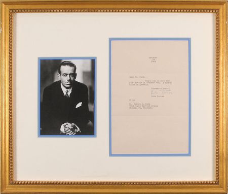 Lot #906 Cole Porter Typed Letter Signed - Image 1