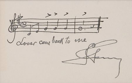Lot #922 Sig Romberg Signed Musical Quote - Image 2