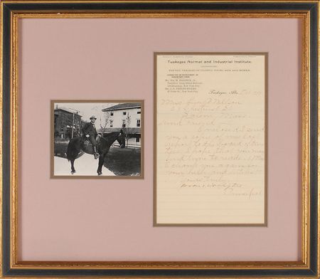 Lot #370 Booker T. Washington Signed Letter - Image 1