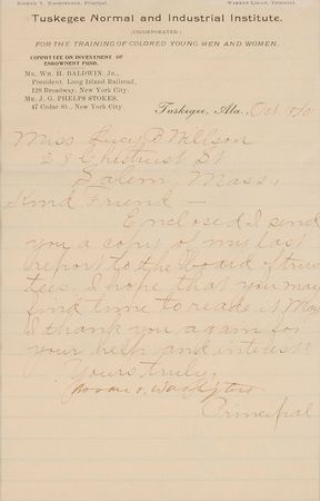Lot #370 Booker T. Washington Signed Letter - Image 2