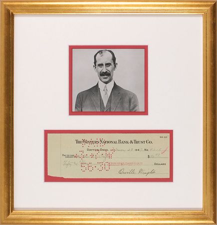 Lot #520 Orville Wright Check - Image 1
