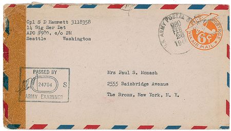 Lot #737 Dashiell Hammett: “You’ll lean back in your chair, showing your legs, and laugh, showing your teeth, and say to everybody, ‘Listen to that! He calls that experience!’” - Image 2